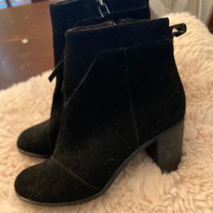 Toms black suede Bootie